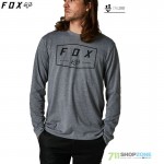 Fox tričko Badger Tech dlhý rukáv, šedý melír